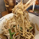 極濃湯麺 フタツメ - 【2023.9.19(火)】冷やしトマトもりタンメン（並盛・200g）1,050円の麺