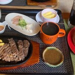 Kawanoji - 牛肩ロース肉ステーキセット1,400円(税込)