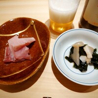 寿司 喜よ志 - お通し ハタの昆布締め