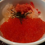 Rabisuta Hakodate Bei - ・２回目の自作海鮮丼、イクラ増し、メンタイコ増し