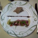 日和庵 - 和欧風創作料理"日和庵"②前菜2「シャラン産鴨肉とフォアグラのロースト」
