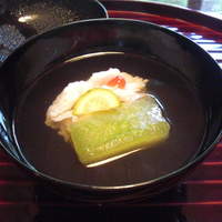 萬亀樓 - 鱧と冬瓜の吸い物。