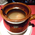 地鶏と椎茸の壷煮