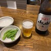 こむぎ亭 - 料理写真:ビール・お通しの枝豆