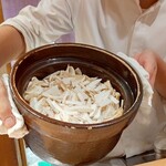 銀座 しのはら - 松茸ごはん　かおりがエグい！