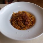 KIHACHI ITALIAN - 【2013年08月】ミートソース　スパゲッティ　たっぷりパルミジャーノ＠735円。