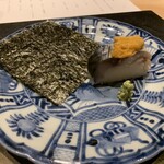 Iru Burio Azabu - 真鯖寿司、生雲丹、海苔巻き