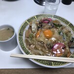中華軽食 三八 - ☆23年8月31日中華丼(とんこつスープ付)