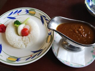 サロンドカフェアンジュ - 津軽限定りんご「栄黄雅」のりんごカレーライスセット