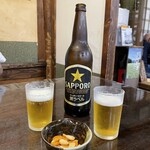 そば処 三津屋 - 料理写真:瓶ビールで乾杯！