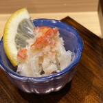 横浜 鮨 ふくじゅ - かぼすゼリーのずわいがにのせ