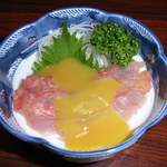 みずうみ - なまずの刺身酢味噌