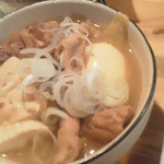 やきとんひなた - 131005東京　やきとんひなた大山店　もつ煮