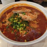 らあめん 雅知 - 超激辛ラーメン辛さ１（斜め上から）