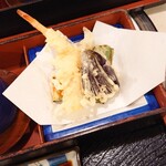 東京北浜 - 天ぷらは、海老、茄子、ピーマン、カボチャ