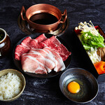 混合牛肉/猪肉寿喜锅套餐