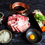 严选（A4）黑毛和牛混合牛/猪肉寿喜涮锅套餐