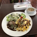 impression - デミグラスソースオムライスハンバーグセット