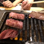 焼肉食堂 かど家    - 焼いてるとこ撮るの忘れてた
