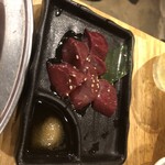 焼肉食堂 かど家    - 炙りレバー　臭みもなくトロっとして甘い