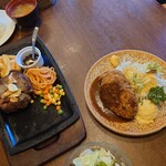 レストラン カタヤマ 東向島本店 - グラスステーキ180g。赤身だけど柔らかくておいしいお肉でした。