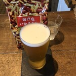 麹町いづみや しろ - あがりビール、あげ塩いかあられ105
