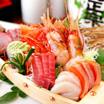 Assortment of five sashimi