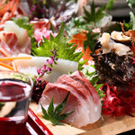 Assortment of three sashimi