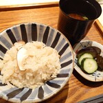 元町 井おか - 夜コース　松茸ご飯、赤出汁、香の物