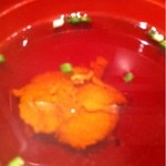 まぐろや相馬水産 本店 - ステーキ丼、お汁、マグロ入り