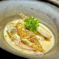 十皿 - ❼淡路産ウオゼのソテー、エスニック風 〜冬瓜を敷いて、クレームドテベス、サワークリーム