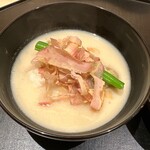 味幸 - 鯛　焼き茄子　茗荷　鰹節　白味噌仕立て