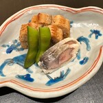 味幸 - 鱧すし　子持ち鮎のなれ寿司　枝豆