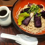 Sobadokoro Mitsuya - ・冷し揚茄子おろしそば 1155円