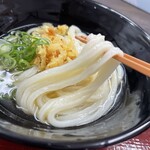 Yama Tomo - 細めで柔めの女麺。小で390円は一般的には安いけど、さぬき価格では高め。