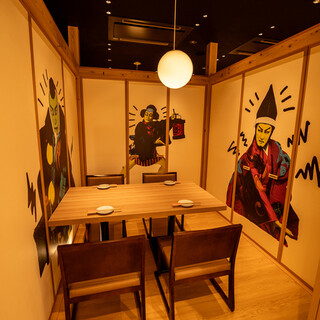 Attractive private rooms with a Japanese feel