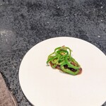 Florilege - 自家製アリッサに万願寺唐辛子。甘みとコクあるお味、今回あまり使えなかったので次回はいただきたいな