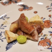 日本料理 研野 - なす揚げ浸しと炊き立てご飯