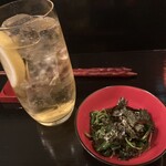 そばびより 朱月庵 - ハイボール、お通し