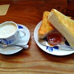 Hato coffee - モーニングセット(カフェオレ)