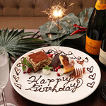 Resort Cafe Lounge Lino - Birthdayプレート写真〜シャンパンボトル含む〜