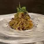カーサ・デル・チーボ - 毛蟹と焼茄子の冷製タリオリー二