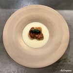 カーサ・デル・チーボ - 鮟鱇の肝のコンフィとキャビアと貝のクリームソース