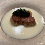 カーサ・デル・チーボ - 鮟鱇の肝のコンフィとキャビアと貝のクリームソース