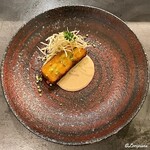 カーサ・デル・チーボ - 天然ものの鰻のテリーナのコトレッタ 鰻と実山椒の肝ソース