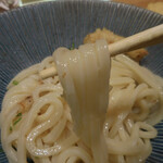 切麦や 甚六 - 親子丼ぶっかけうどん；麺はこんな感じ