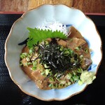 居酒屋 七ツ半 - りゅうきゅう(大分の郷土料理 ごまだれ漬けのお刺身)