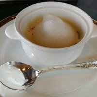 嘉門 - サツマイモのポタージュ とても滑らかで美味しい！