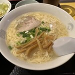 朝鮮飯店 - 【2023.9.21(木)】日替ランチ（かき玉塩ラーメン＋ホルモン丼）740円のかき玉塩ラーメン