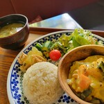 cafe KUKURU - 8月の定食メニュー「カボチャシチュー」